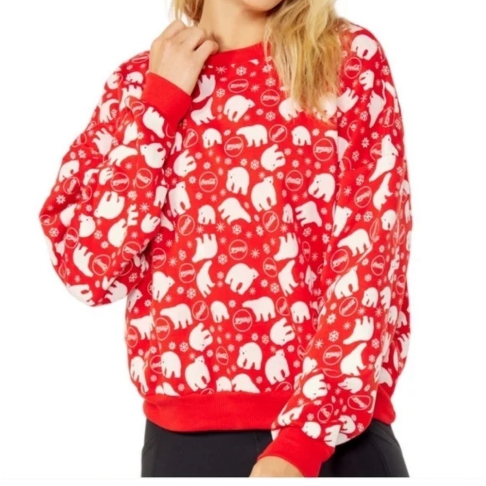 NWT Wildfox Coca-Cola Coke Fifi Aura Orange Red Sweatshirt size Medium
